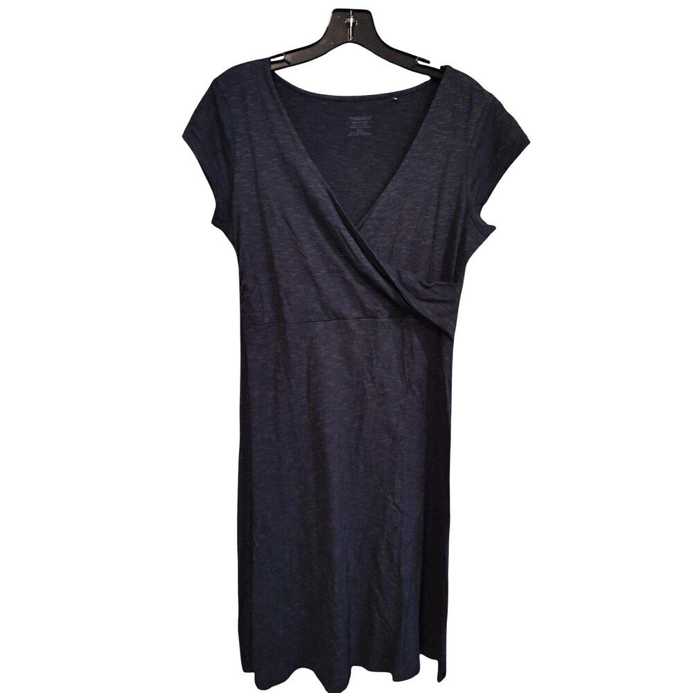 Toad&Co Women's Dark Blue‎ Medium Faux Wrap Dress
